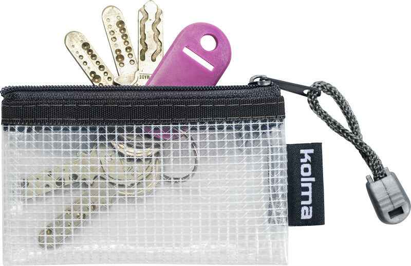 Kolma Reissverschlusstasche Etui – Anthrazit – Kunststoff – 10,5 × 6,5 × 0,4 cm