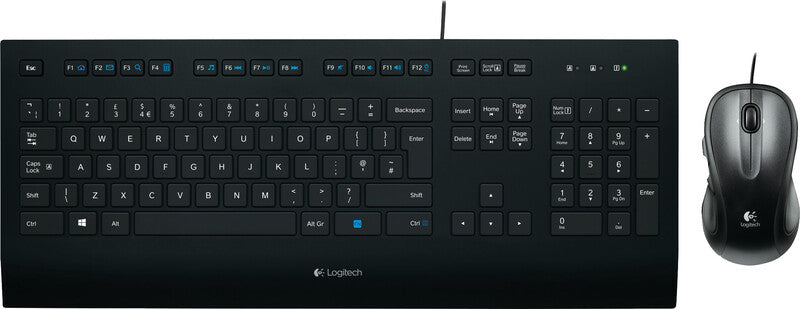 Logitech K280e – Tastatur, kabelgebunden (USB), mit Handballenauflage, schwarz – für Windows & Linux