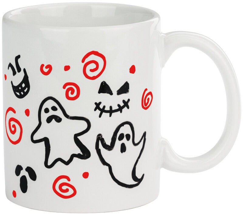 Marabu KiDS – Tassen-Malset – Porzellan- und Glasmalstifte 1–3 mm – 8 × 8 × 9,5 cm – 1 Tasse, 2 Stifte