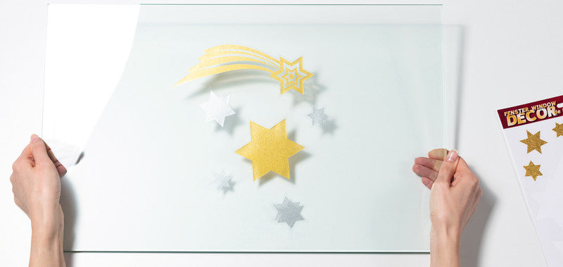 HERMA Fliesensticker Sterne, gold, 21 × 29,7 cm, wiederablösbar, repositionierbar, abwaschbar, 1 Stück