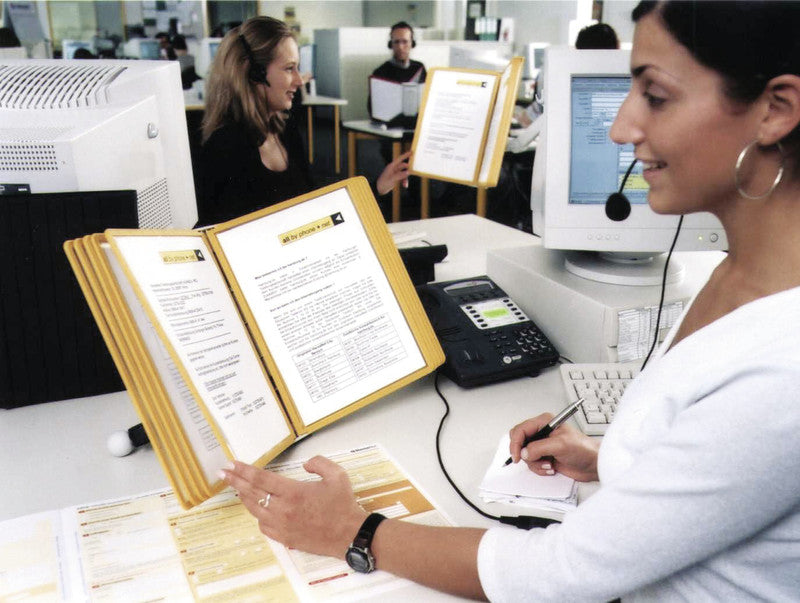 Durable Sherpa Sichttafel A4 – für Sherpa und Vario Sichttafelsysteme, Rahmen gelb, transparent