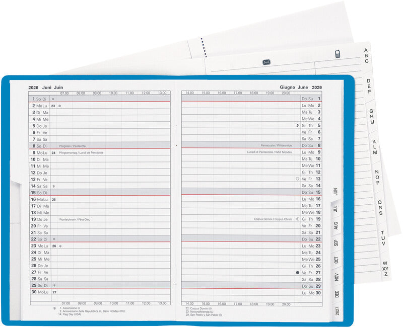 Biella Planer Istanbul Agenda – 1 Monat/2 Seiten, geheftet, 10,6 × 15,3 cm, 15 Monate Okt–Dez, 2026, PEFC