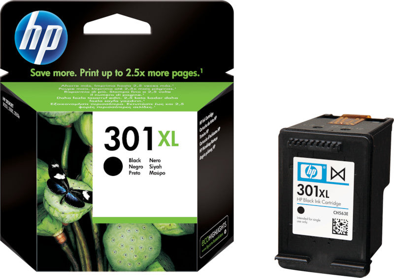 HP Tintenpatrone 301XL, Schwarz, XL, 480 Seiten