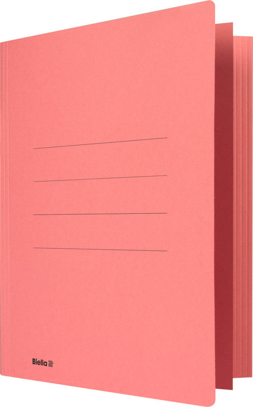 Biella Schnellhefter Praxis – A4, Karton, rot, Beschriftungslinien, 320 g/m²