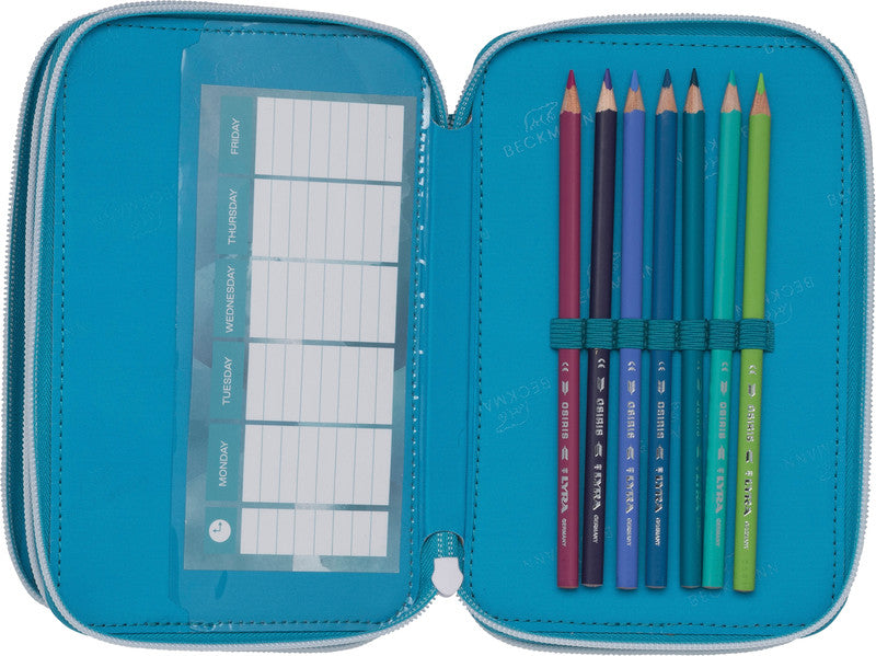 Beckmann Classic 1st Etui Triple, gefüllt – Arctic – Kunststoff – 13,0 × 20,5 × 7,0 cm
