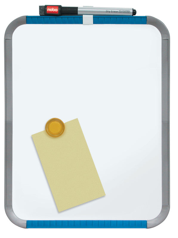Nobo Whiteboard – 22 × 28 cm, magnetisch, Kunststoffrahmen, Wandmontage, inkl. Montagesatz