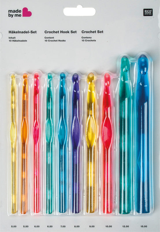 Rico design Häkelnadel, Kunststoff, mehrfarbig, Set (10-tlg.)