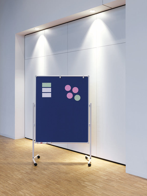 MAUL Pinnwand – Filz, Alurahmen – 120 × 150 cm, Blau