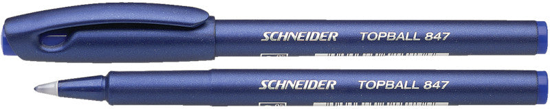 Schneider Schreibgeräte Schneider Topball 847 – Tintenroller, mit Kappe, 0,5 mm, Blau