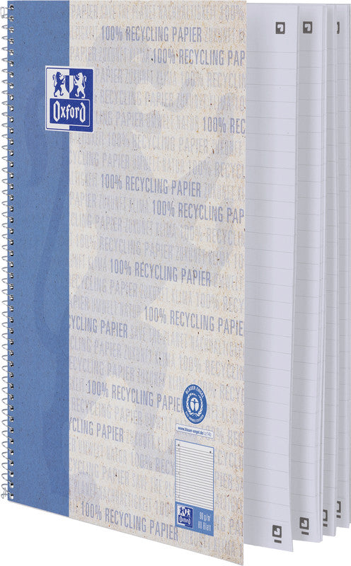 Elba Collegeblock, Karton, 80 Blatt, 4-fach gelocht, perforiert, 90 g/m² – Blau, für SCRIBZEE App