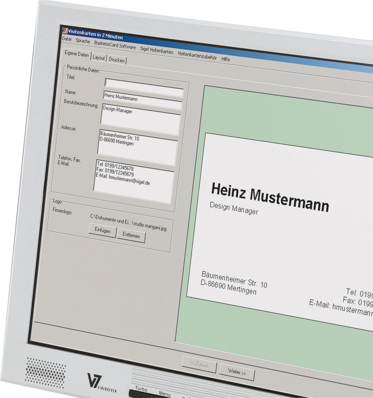 Sigel Visitenkarten, 85 × 55 mm – für Laser/Inkjet/Kopierer – A4, 10 pro Blatt – 100 Karten – FSC-zertifiziert