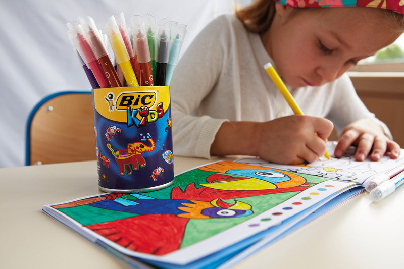 BIC Filzstifte, Strichbreite 0,8 mm, auswaschbar, 18 Farben