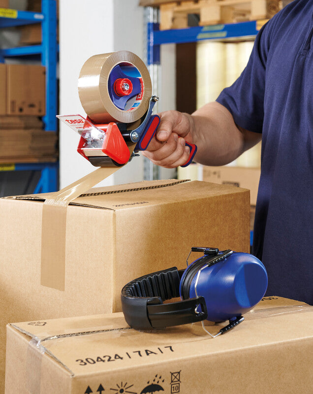 TESA Verpackungsbandabroller – für Verpackungsband bis 50 mm, mit Metallmesser