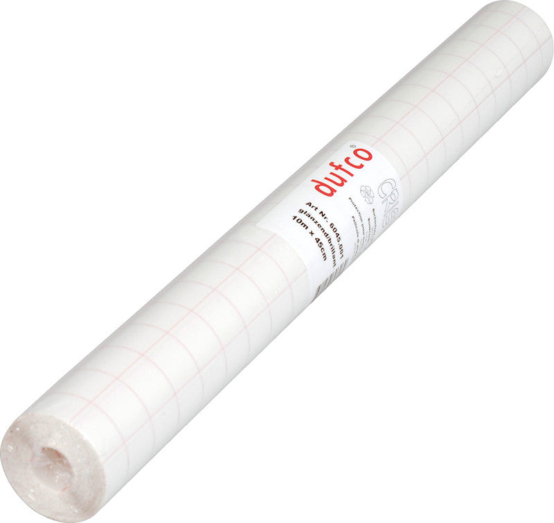 Dufco Klebefolie – glänzend, permanent, transparent – 45,0 × 1000,0 cm