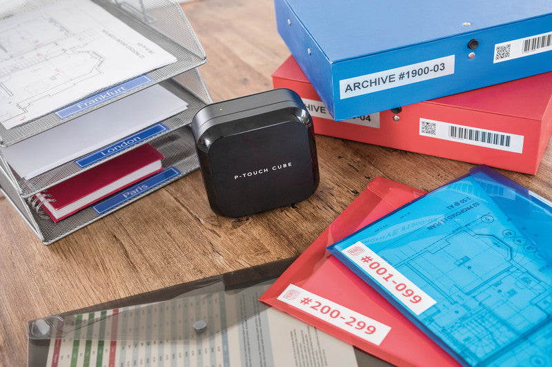 Brother P-touch Cube Plus P710BT – Beschriftungsgerät, Thermodirekt, für Bänder bis 24 mm, USB, Bluetooth