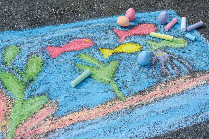 Eberhard Faber Runde Strassenmalkreiden – bunt – 6 Farben – für Strasse