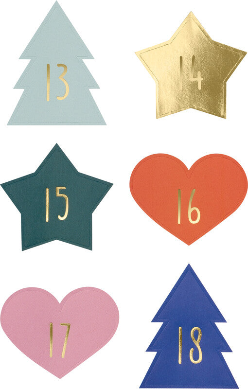 Folia Schmucketiketten, Jolly Mix – 90 × 140 mm – sortiert – 24 Stk.