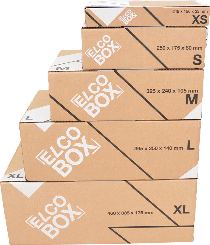 Elco Versandbox, braun – 255 × 160 × 40 mm