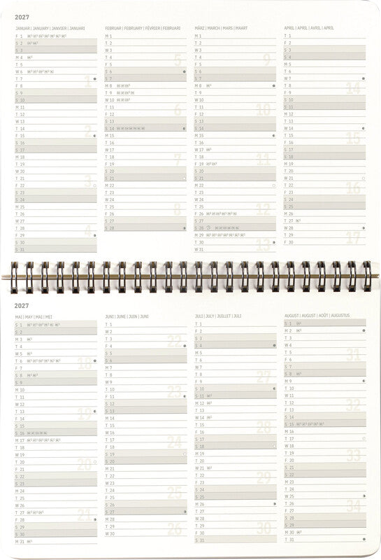 Sigel Conceptum Kalender-Einlage – 1 Monat/2 Seiten, 22 × 21,3 cm, 2027