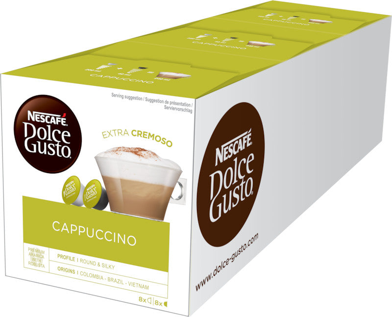 Nescafé Dolce Gusto Kaffeekapseln Cappuccino – für Dolce Gusto – 16 Kapseln