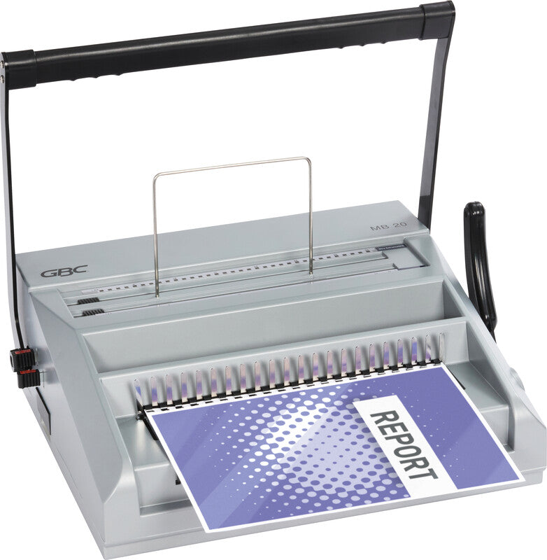 GBC MultiBind MB20 Bindegerät – Plastik- und Drahtbindung, für 21-Loch und 34-Loch, A3, bis 20 Blatt