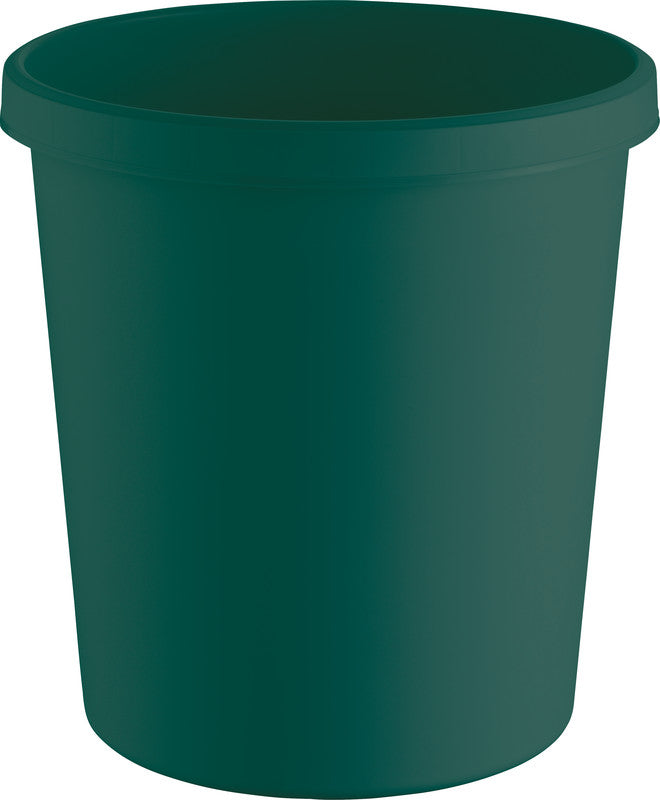 Helit Papierkorb the green german – 18 l – Kunststoff, grün – Ø 310 × H 320 mm – Blauer Engel