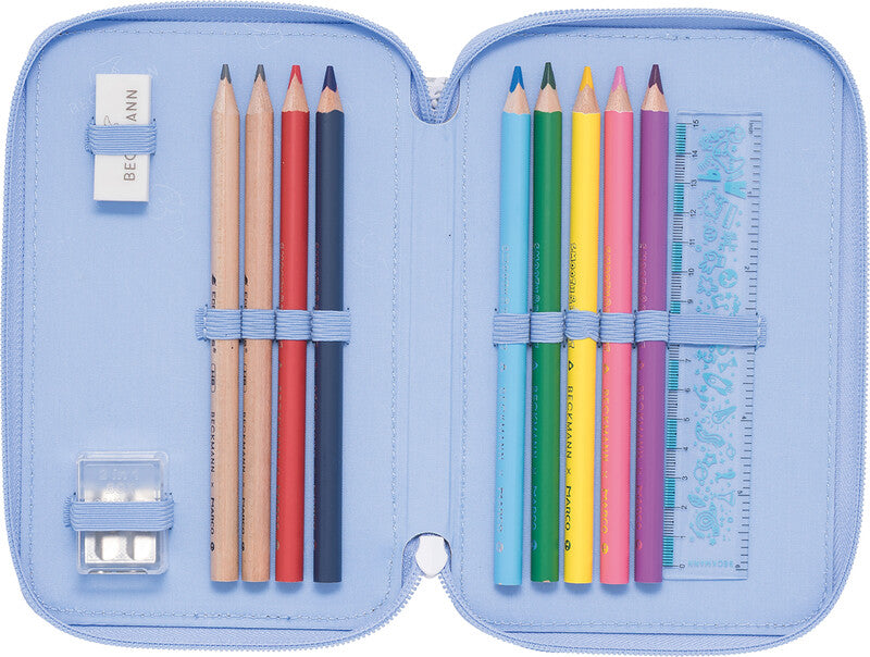Beckmann Classic Etui Triple, gefüllt – Seashell – Kunststoff – 13 × 20,5 × 7 cm
