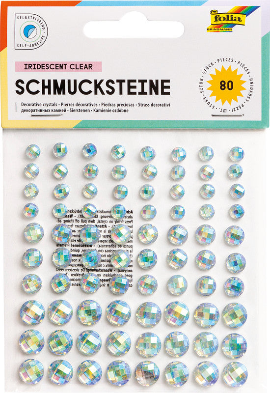 Folia Schmucketiketten – 80 Stück – permanent – mehrfarbig