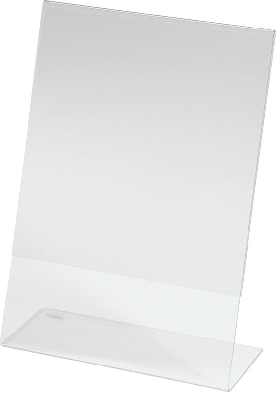 Sigel Tischaufsteller – für A5 hoch, transparent, Kunststoff, 150 × 65 × 215 mm