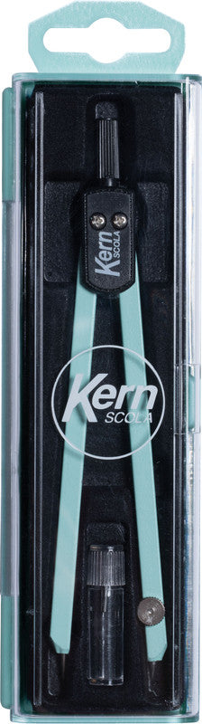 Kern scola Zirkel – Schenkellänge 13,5 cm, Radius 15 cm, Messing, Blau