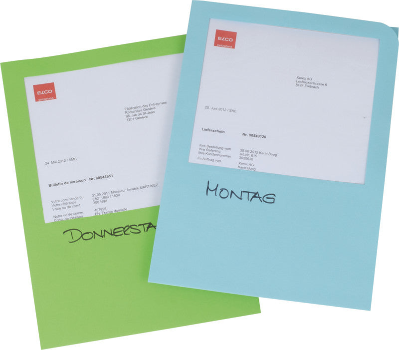 Elco Sichtmappe A4 – Weiss, Papier, 100er-Pack