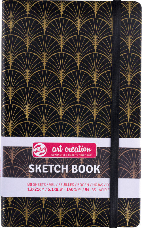 Talens Art Creation – Skizzenbuch, 13 × 21 cm, 140 g/m², 160 Seiten, mit Gummiband, Hardcover, säurefrei