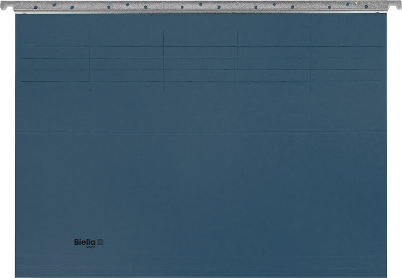 Biella Hängeordner für A4 – Karton, Blau, 320 × 250 mm, mit Vordruck