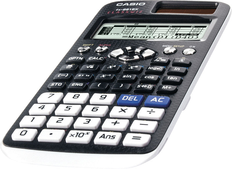 Casio Taschenrechner FX-991EX – 10+2-stellig, 2-zeiliges LCD, Solar + Batterie, schwarz, 77×166×11 mm