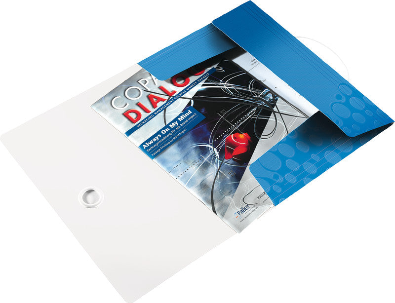 Leitz Sammelmappe für A4, Kunststoff, blau, mit Gummizug