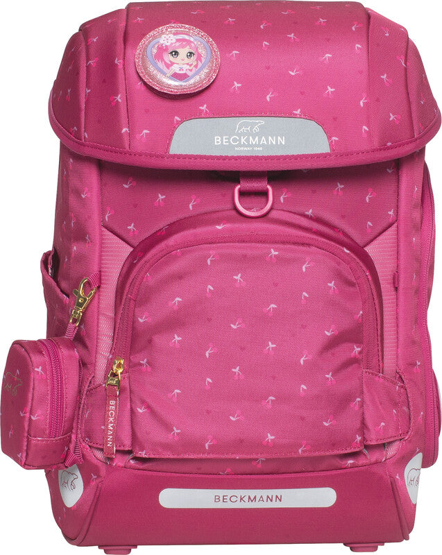 Beckmann Schulrucksack Plus Air – 6-teilig – Cherry – Recycelte Materialien