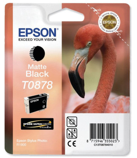 Epson Tintenpatrone T0878, Schwarz – für Inkjetdrucker und Multifunktionsgeräte