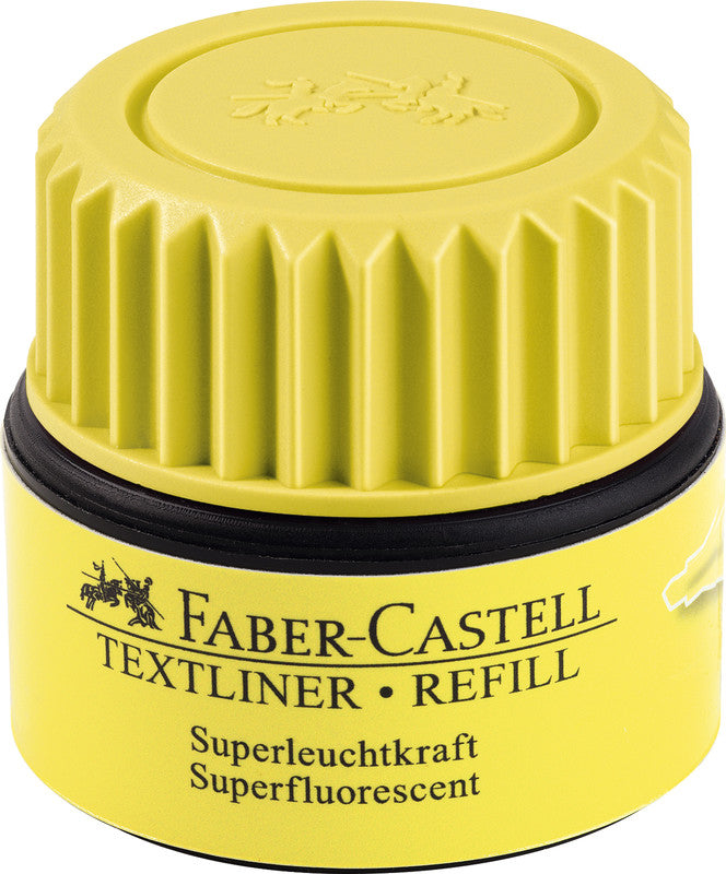 Faber-Castell Nachfülltinte für Textliner Grip Marker 1543 und 1546 – Gelb, 1–5 mm, 30 ml