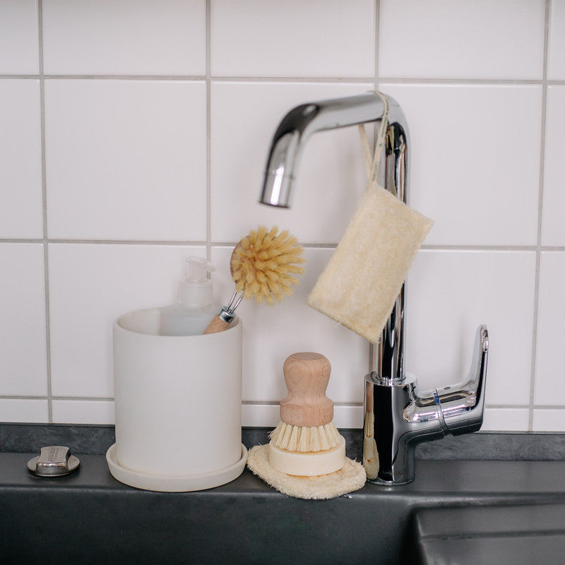 Croll+denecke Croll & Denecke Topfbürste – 8 × 6 × 6 cm, Sisal, Buche, für Pfannen & Töpfe