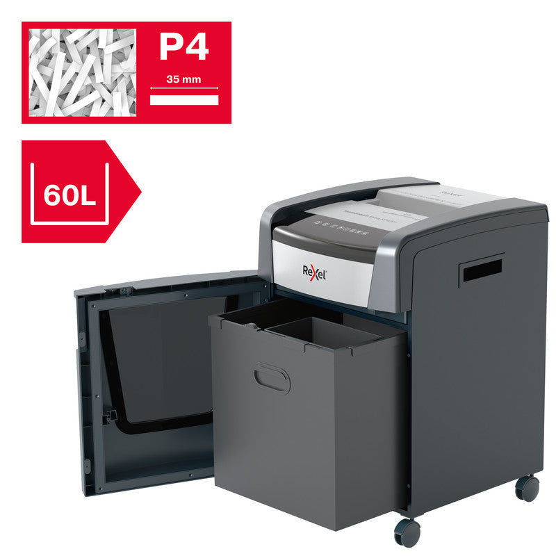 Rexel Momentum Extra XP420+ – Aktenvernichter, DIN P-4, Partikelschnitt 4 × 35 mm, 20 Blatt, 60 l, A4