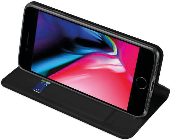 Dux Ducis Booklet-Hülle Skin Pro – für Apple iPhone SE (2020) – schwarz – Kunstleder – mit Kartenfach