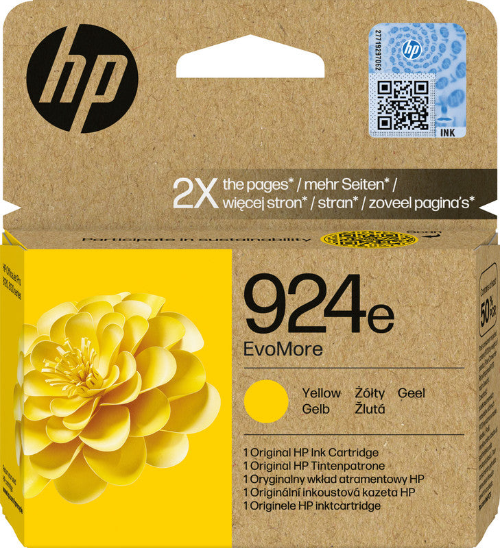 HP Tintenpatrone 924E, Gelb – für Tintenstrahldrucker/Multifunktionsgeräte