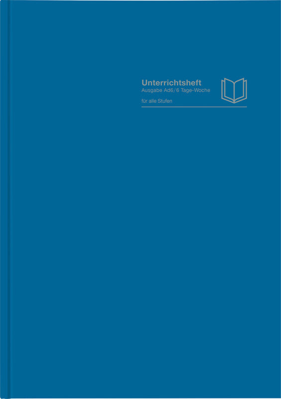 Verlag für unterrichtsm. Unterrichtsheft A4, Buchbindung, Karton, 128 Seiten, perforiert, 100 g/m² – Blau