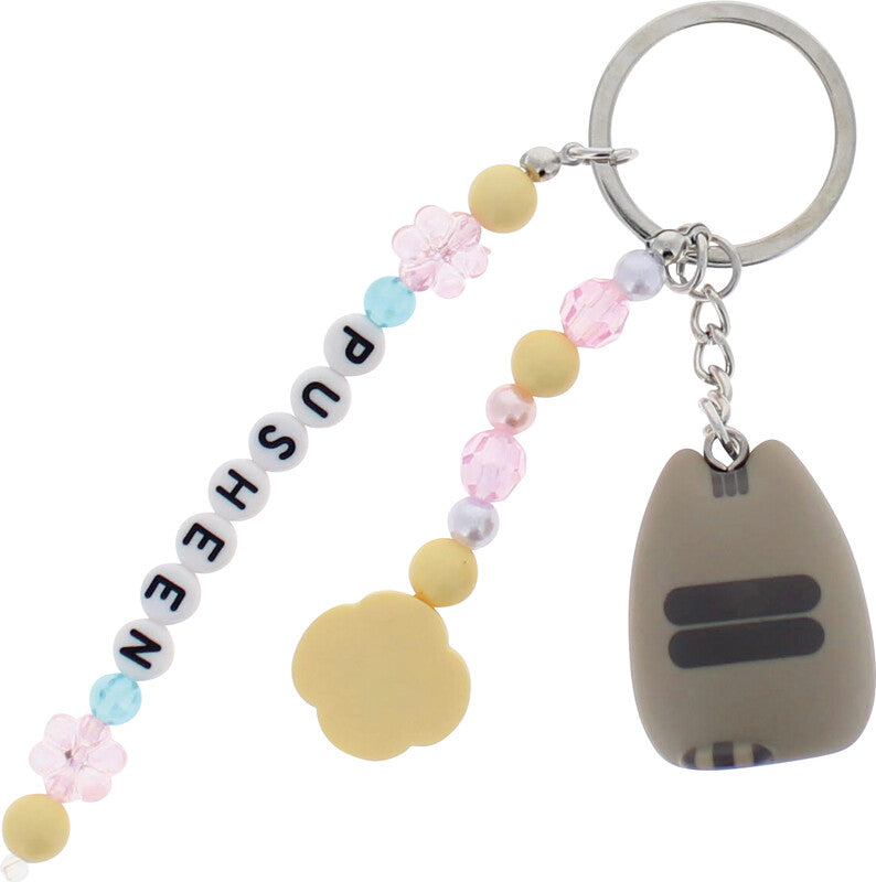 Pusheen Schlüsselanhänger – mit Schlüsselring, 3 Charms, mehrfarbig, Länge 110 mm