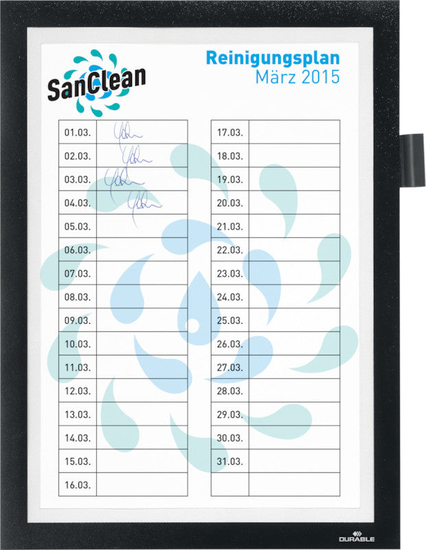 Durable DURAFRAME Note Magnetrahmen – A4 – Schwarz