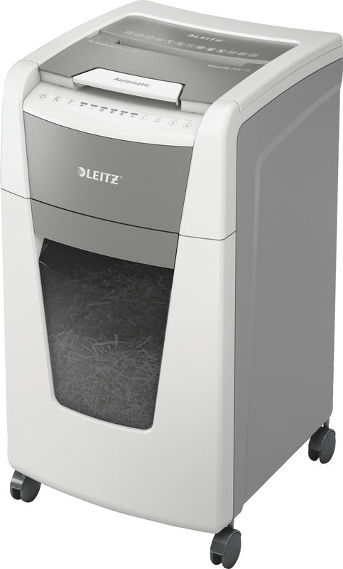 Leitz IQ Autofeed 300 – Aktenvernichter mit Autofeed 300 Blatt, DIN P-5, Mikroschnitt 2 × 15 mm, 8 Blatt, 60 l