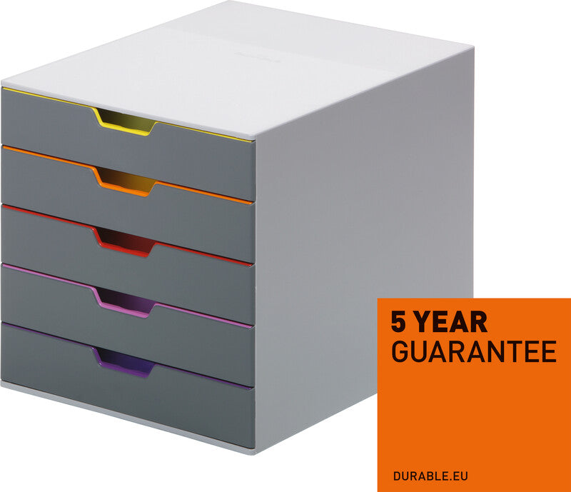 Durable Schubladenelement Varicolor – für A4, C4 und Letter-Size-Formate – 280 × 356 × 292 mm