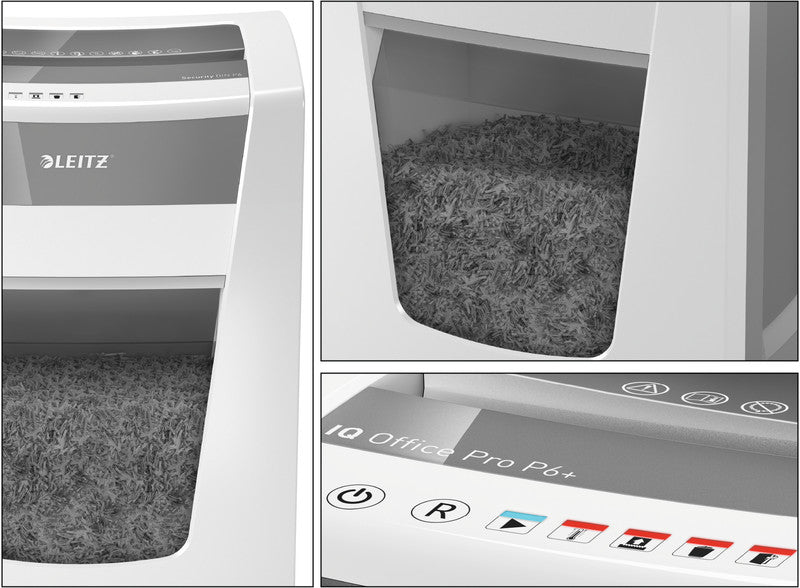 Leitz IQ Office Pro – Aktenvernichter, DIN P-6, Super-Mikroschnitt 2 × 5 mm, 5 Blatt, 30 l, A4