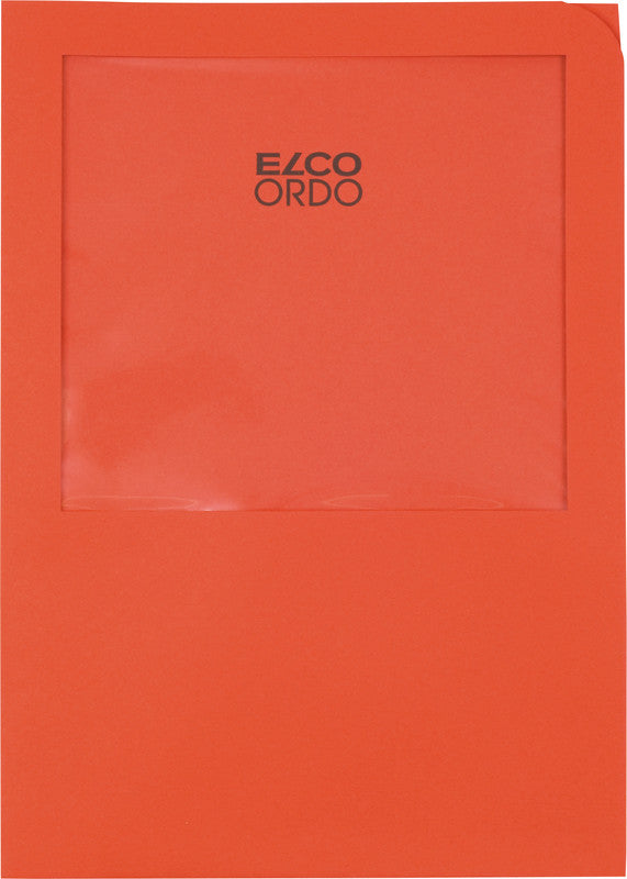 Elco Ordo Transport Sichtmappe A4 – 100 Hüllen, Intensivrot, Papier