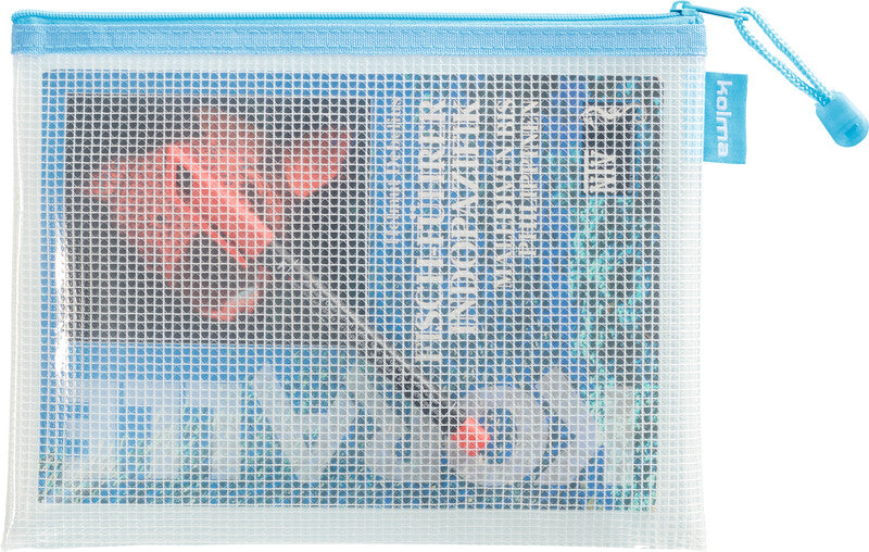 Kolma Etui Reissverschlusstasche 1-fach – türkis – Kunststoff – 23,5 × 12,5 × 0,8 cm